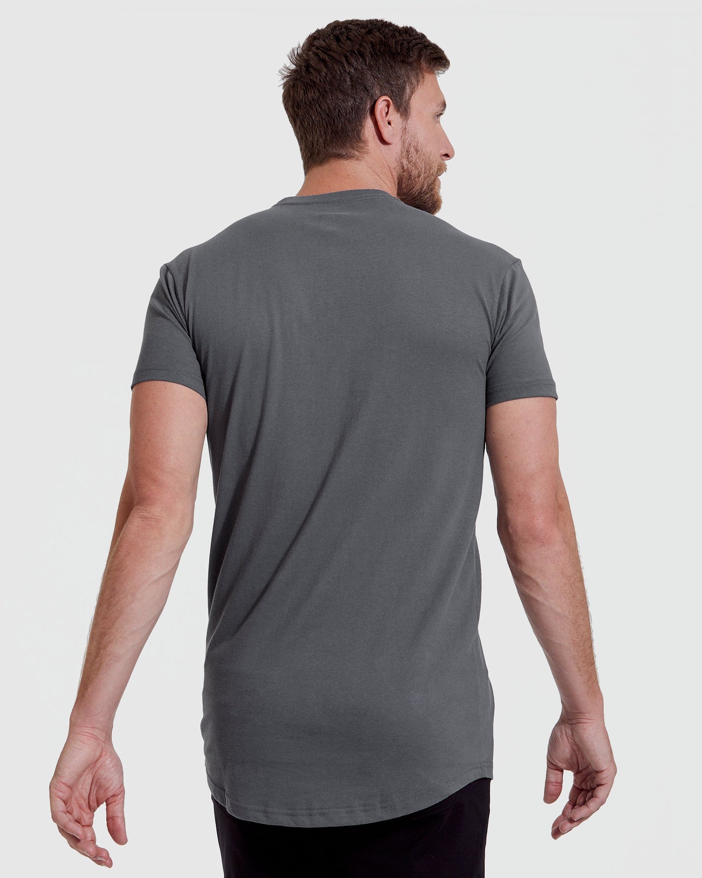 Carbon Tall Round Hem Crew Neck T-Shirt