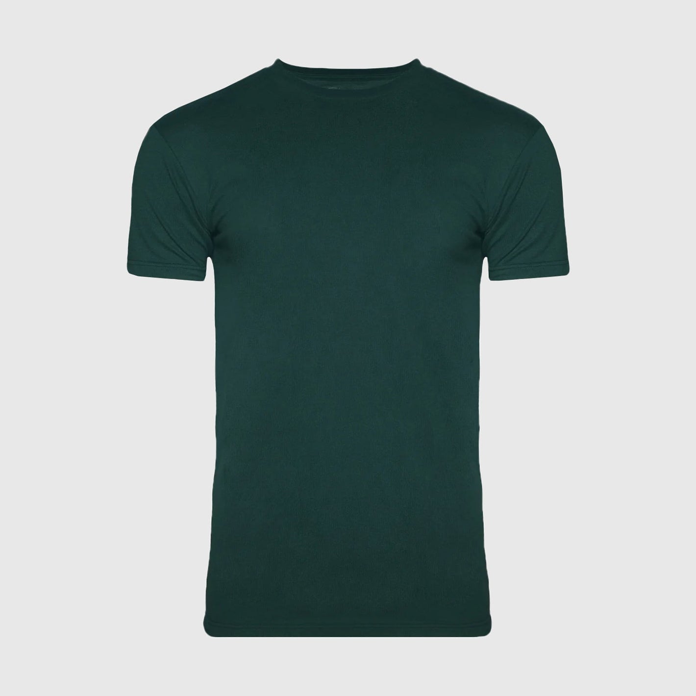 Forest Green Tall Round Hem Crew Neck T-Shirt