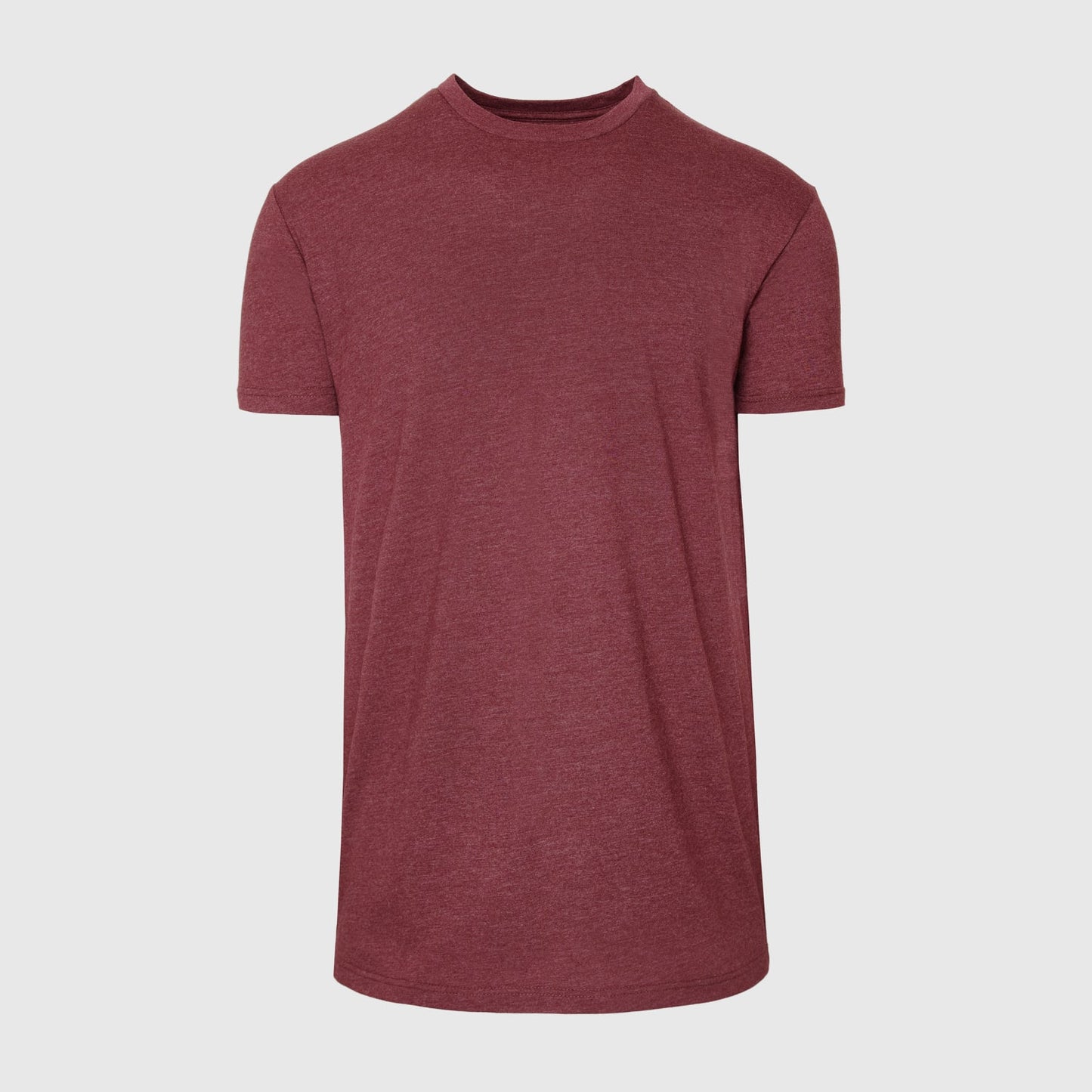 Heather Burgundy Tall Round Hem Crew Neck T-Shirt
