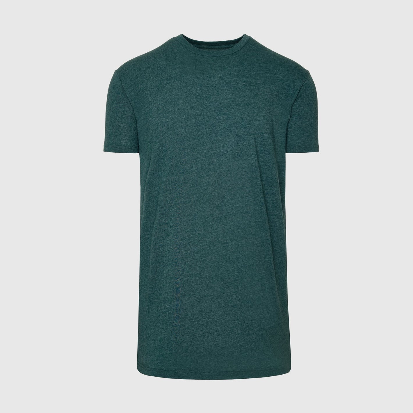Heather Emerald Tall Round Hem Crew Neck T-Shirt