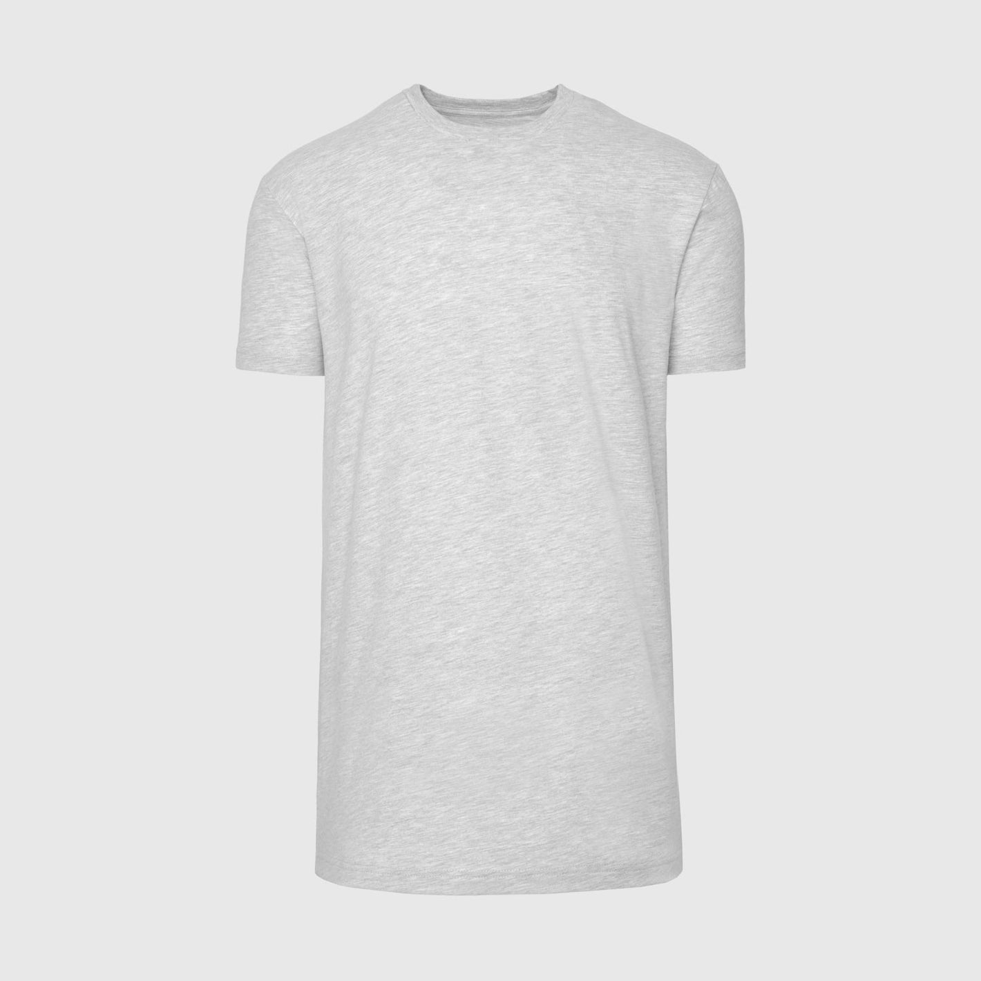 Light Heather Gray Tall Round Hem Crew Neck T-Shirt