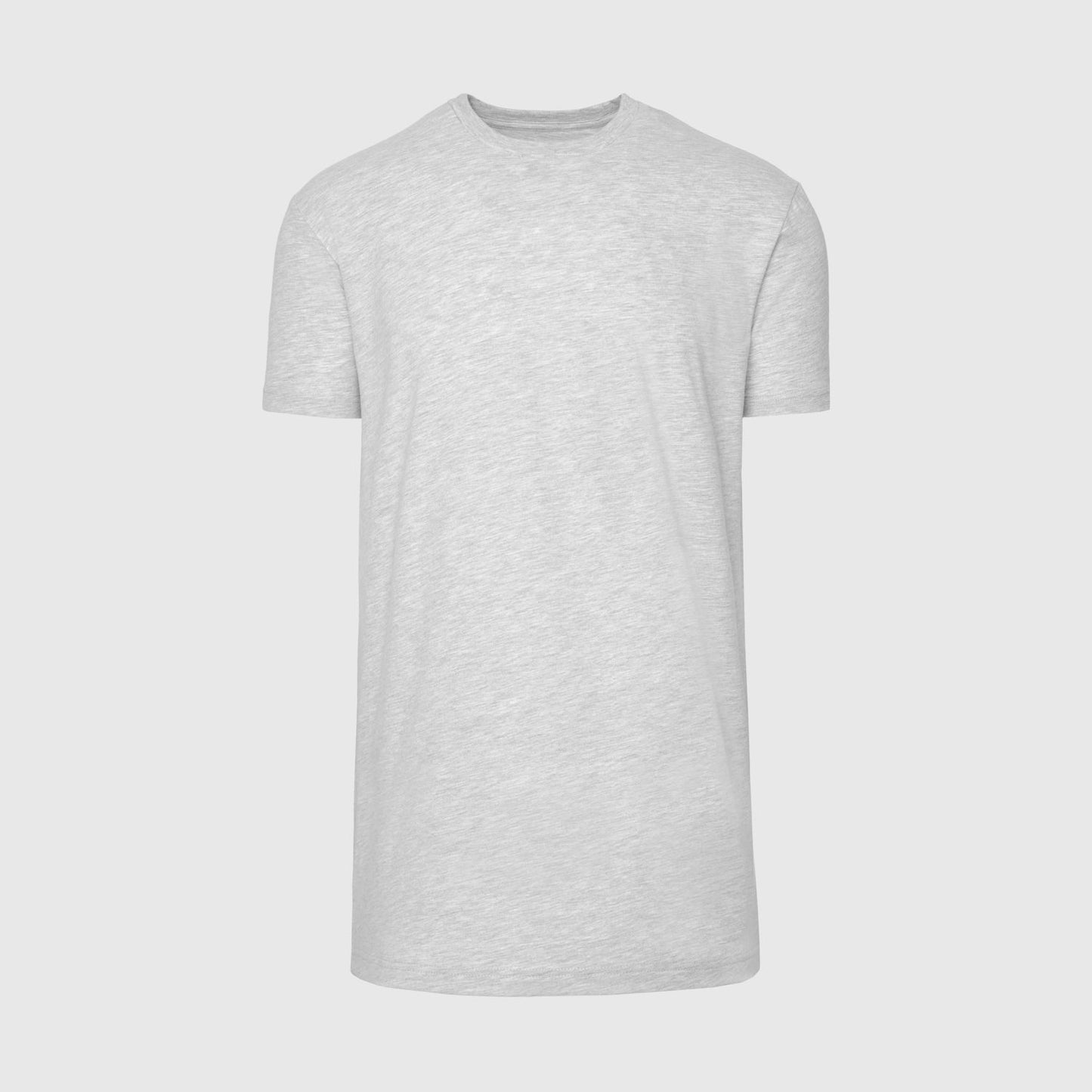 Light Heather Gray Tall Round Hem Crew Neck T-Shirt