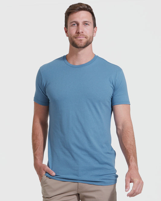 Indigo Tall Round Hem Crew Neck T-Shirt