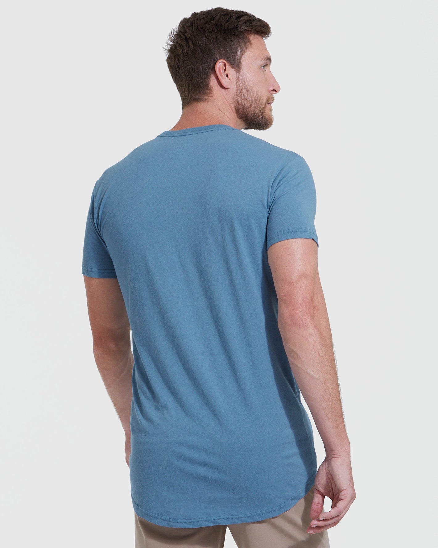 Indigo Tall Round Hem Crew Neck T-Shirt