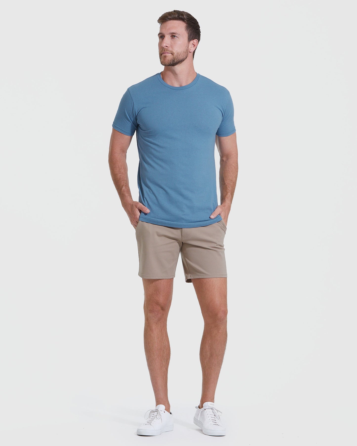 Indigo Tall Round Hem Crew Neck T-Shirt