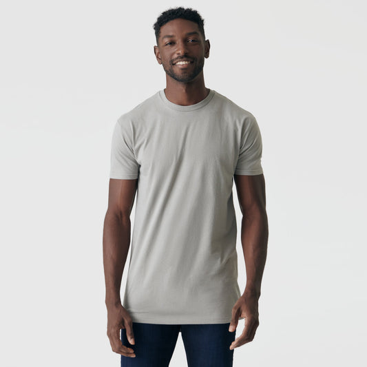 Iron Gray Tall Round Hem Crew Neck T-Shirt