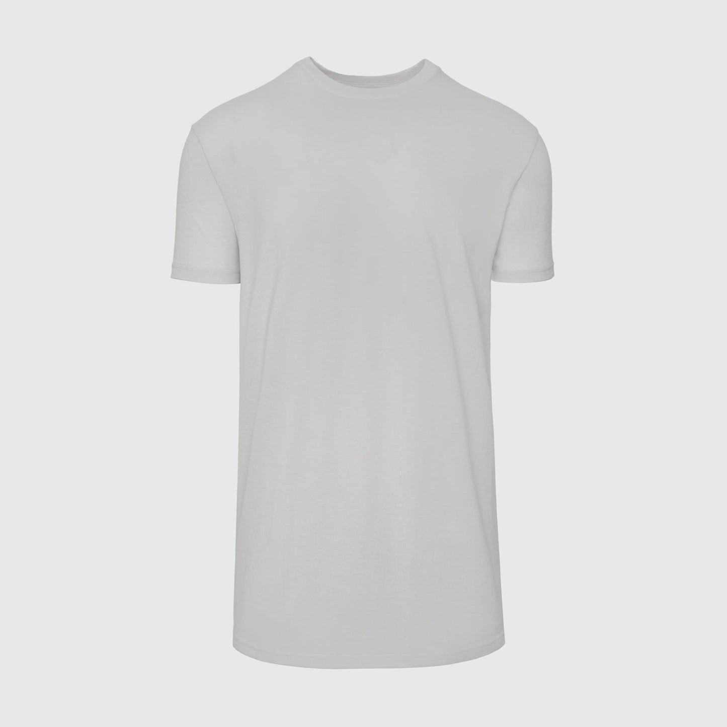 Light Gray Tall Round Hem Crew Neck T-Shirt