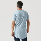 Pale Blue Tall Round Hem Crew Neck T-Shirt