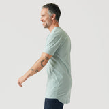 Sage Tall Round Hem Crew Neck T-Shirt