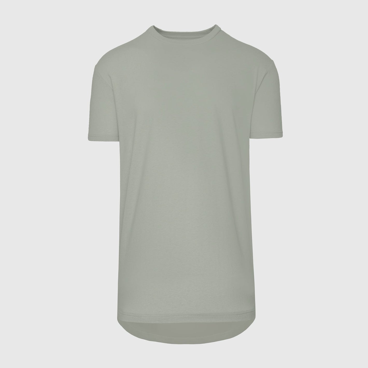 Slate Green Tall Round Hem Crew Neck T-Shirt
