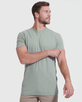 Slate Green Tall Round Hem Crew Neck T-Shirt