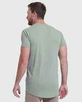 Slate Green Tall Round Hem Crew Neck T-Shirt