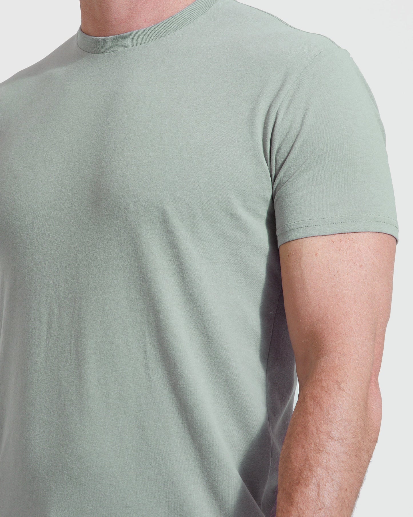 Slate Green Tall Round Hem Crew Neck T-Shirt