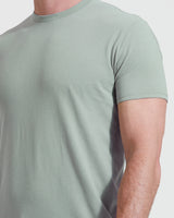 Slate Green Tall Round Hem Crew Neck T-Shirt