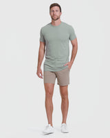 Slate Green Tall Round Hem Crew Neck T-Shirt