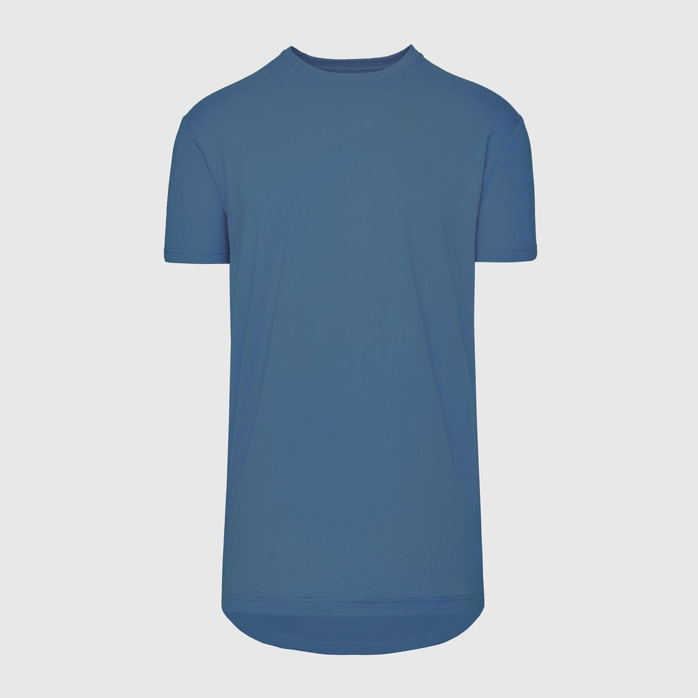 Stone Blue Tall Round Hem Crew Neck T-Shirt