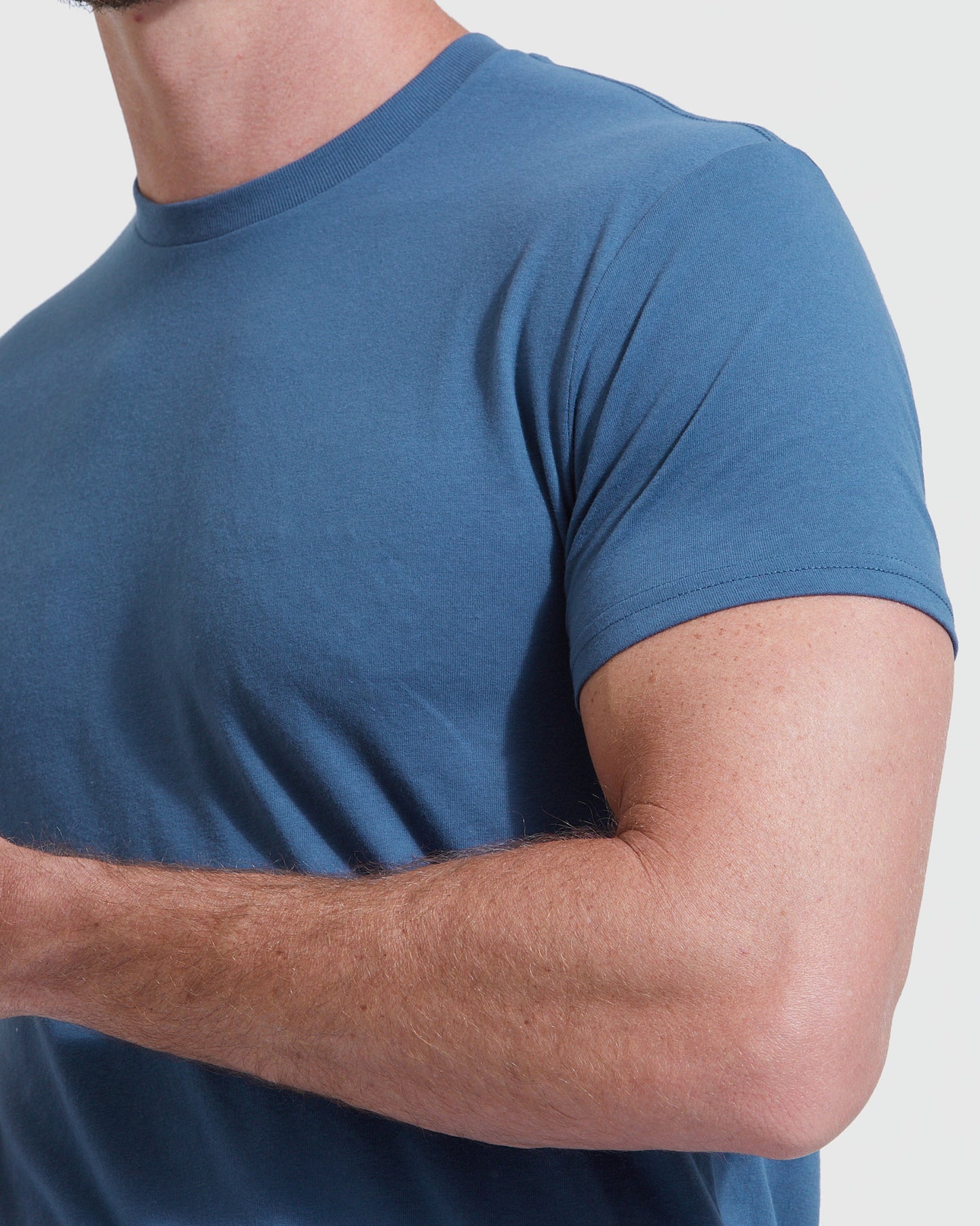 Stone Blue Tall Round Hem Crew Neck T-Shirt
