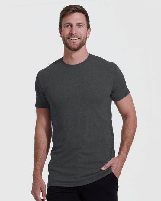 Charcoal Heather Gray Short Sleeve Tall Crew