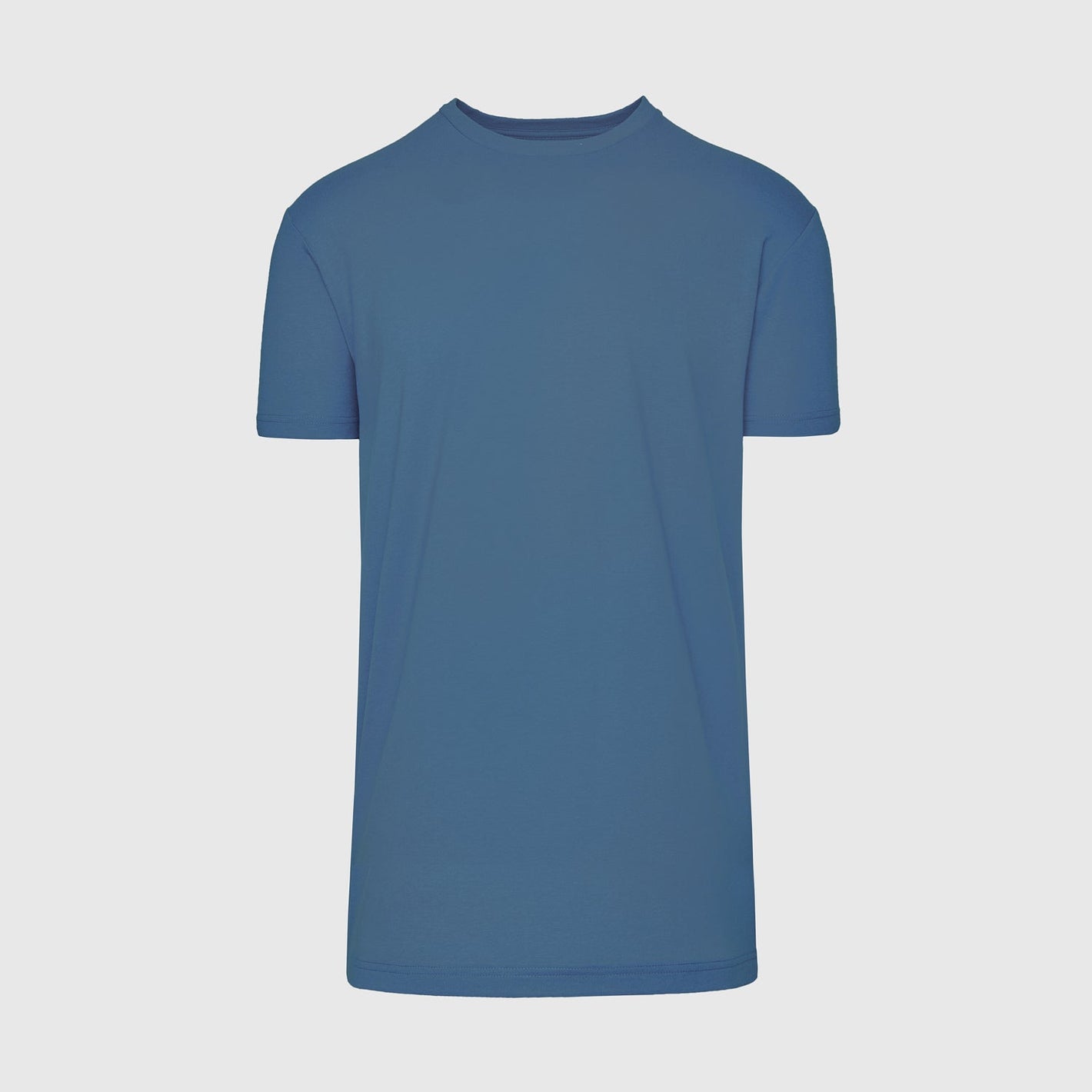 Stone Blue Tall Straight Hem Crew Neck T-Shirt