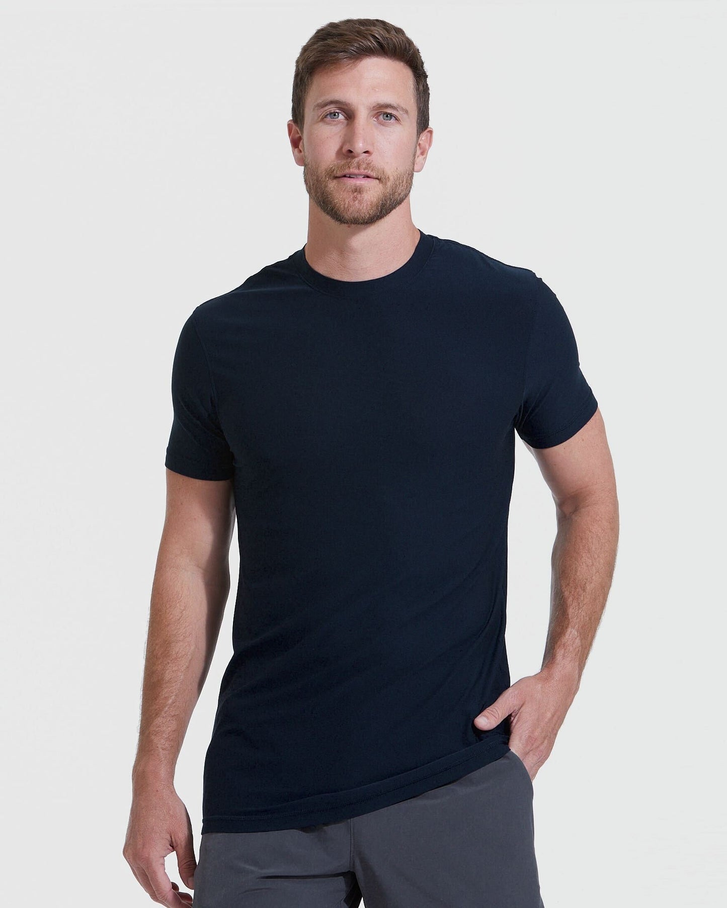Navy Tall Active Crew Neck