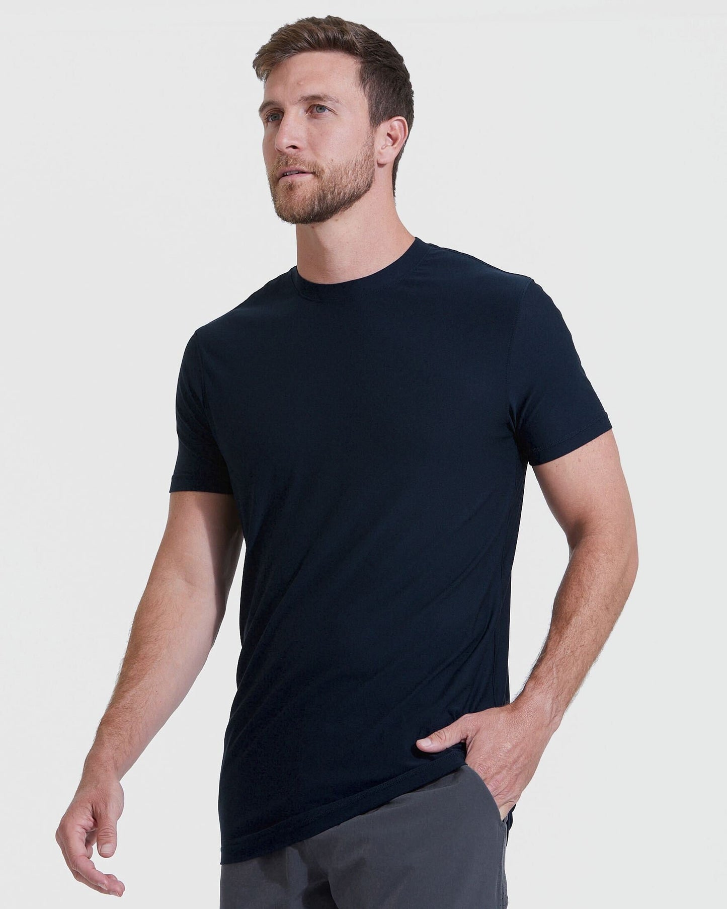 Navy Tall Active Crew Neck