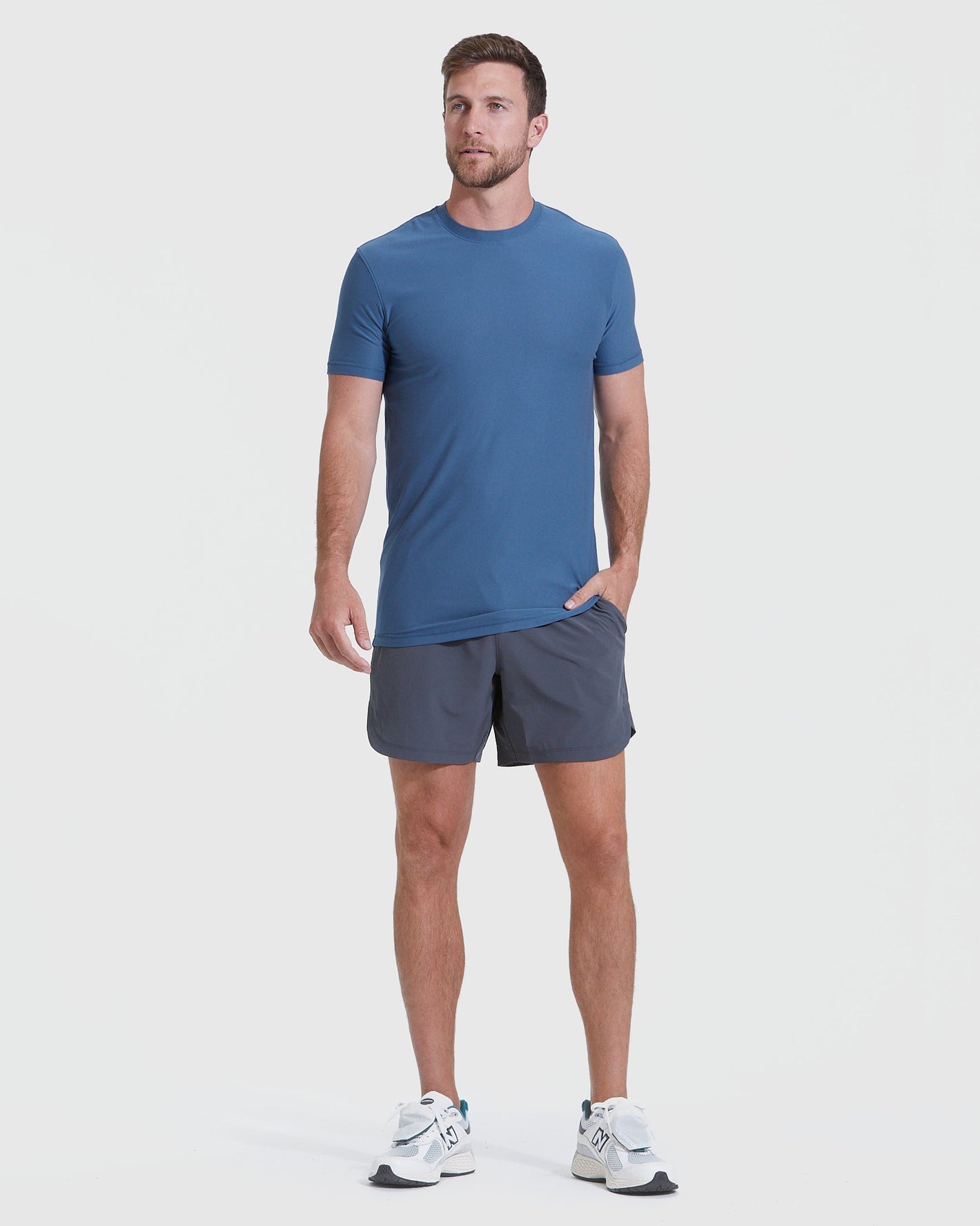 Stone Blue Tall Active Crew Neck