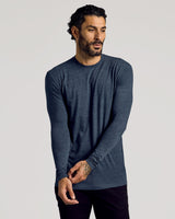 Heather Navy Tall Long Sleeve T-Shirt