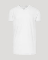 White Tall Short Sleeve Classic V-Neck