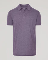 Dark Heather Amethyst Short Sleeve Tall Polo