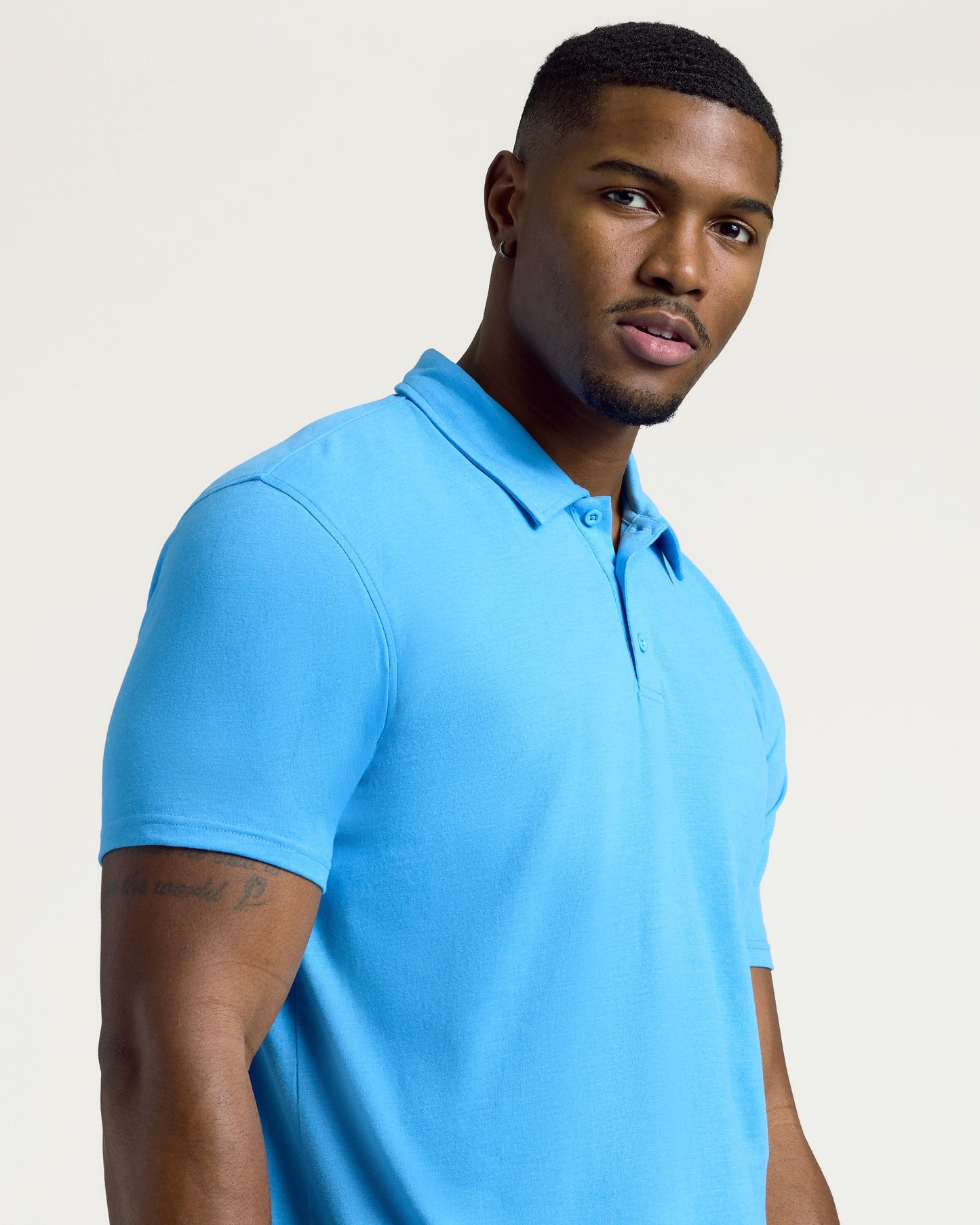 Dark Heather Bahama Blue Short Sleeve Tall Polo