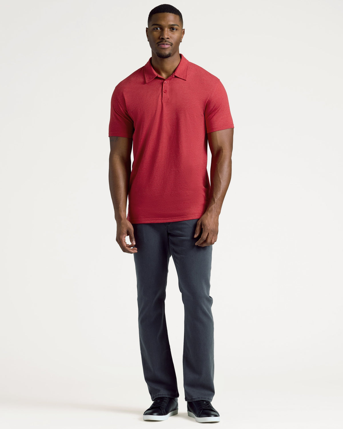 Dark Heather Lava Short Sleeve Tall Polo