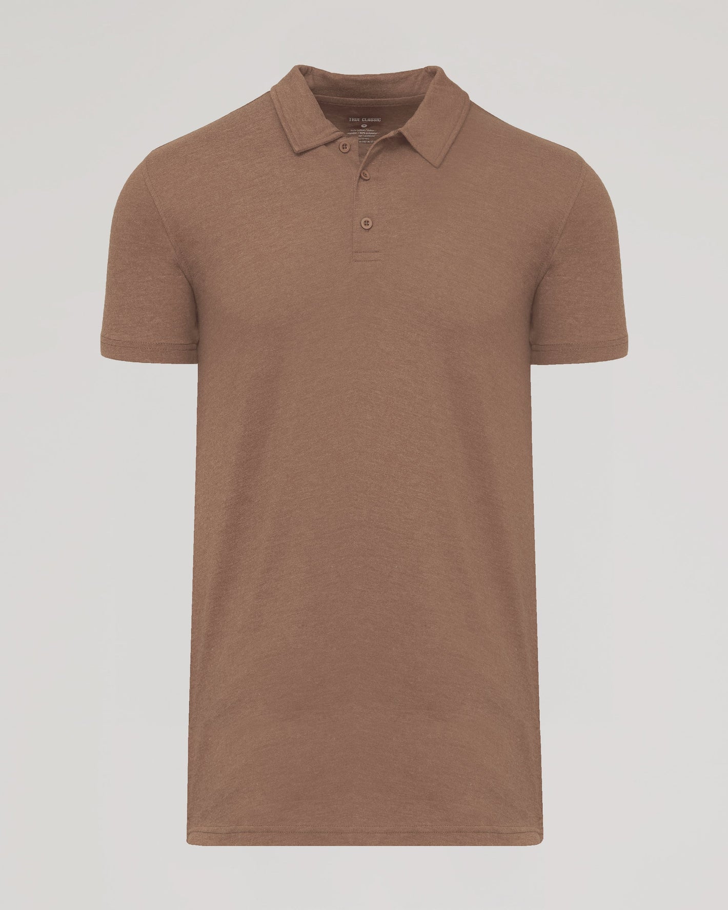 Dark Heather Sepia Short Sleeve Tall Polo