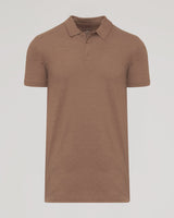 Dark Heather Sepia Short Sleeve Tall Polo