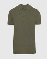 Heather Military Green Short Sleeve Tall Polo