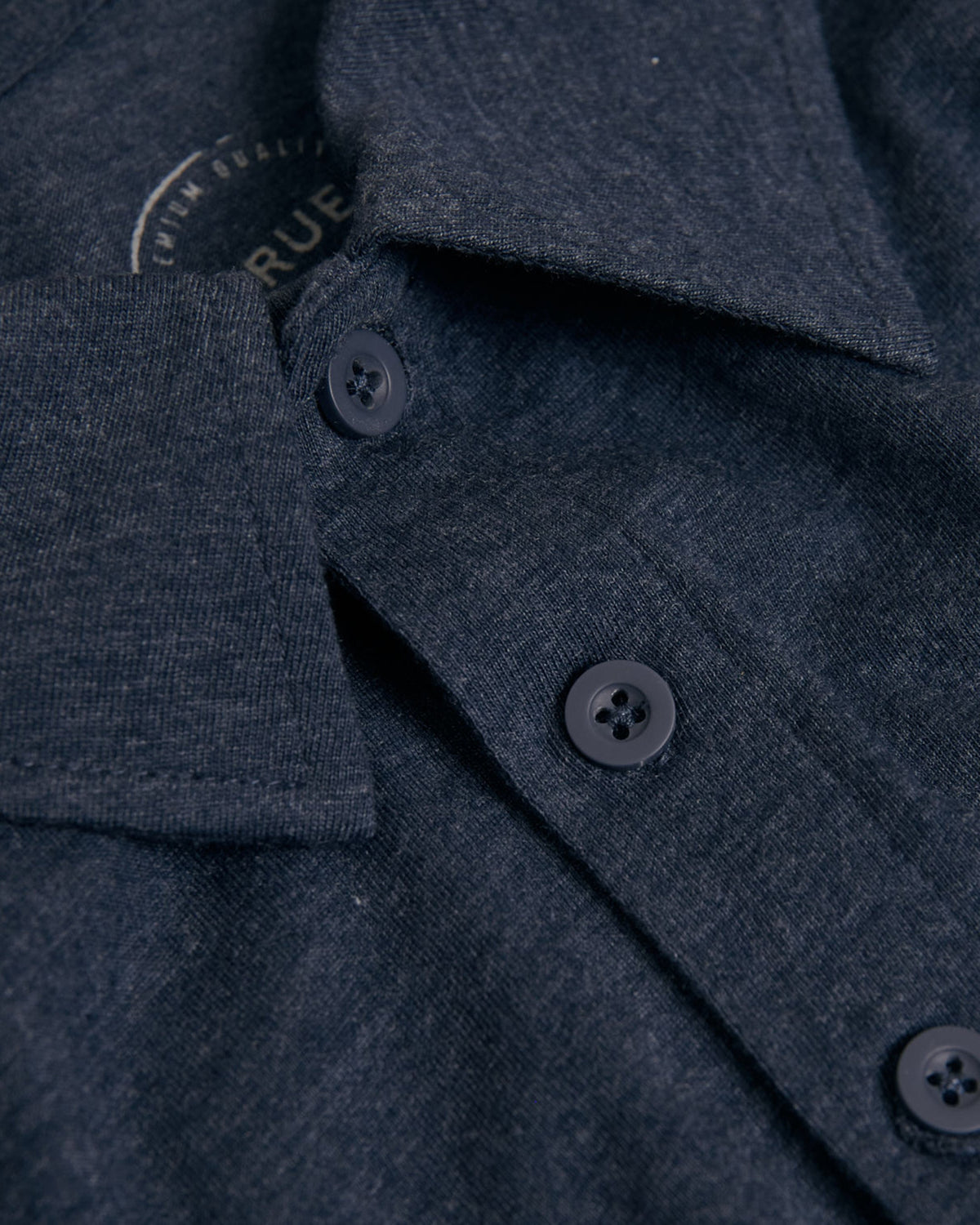 Heather Navy Short Sleeve Tall Polo