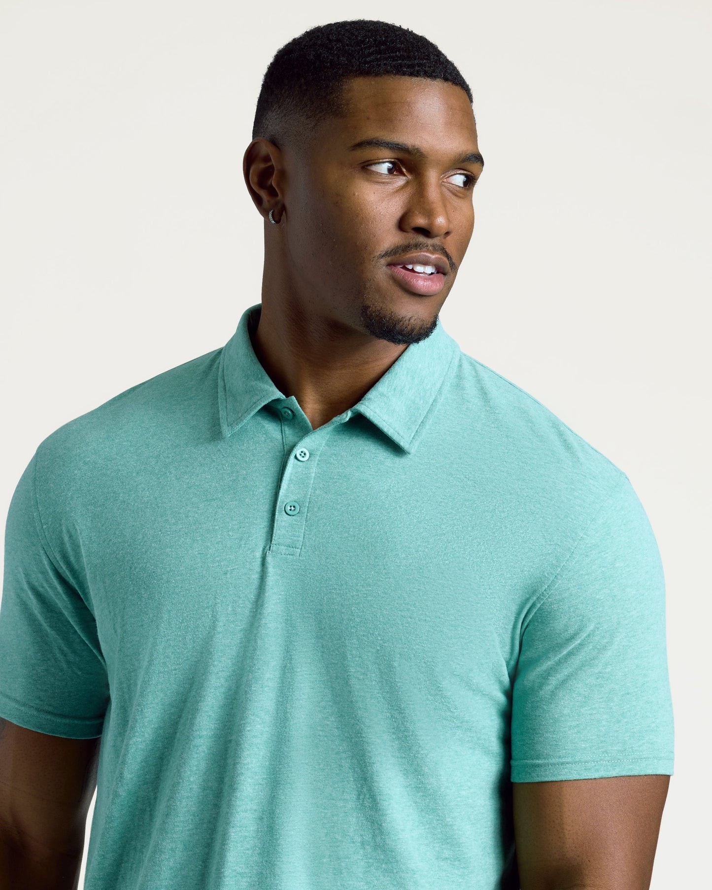 Light Heather Greenery Short Sleeve Tall Polo