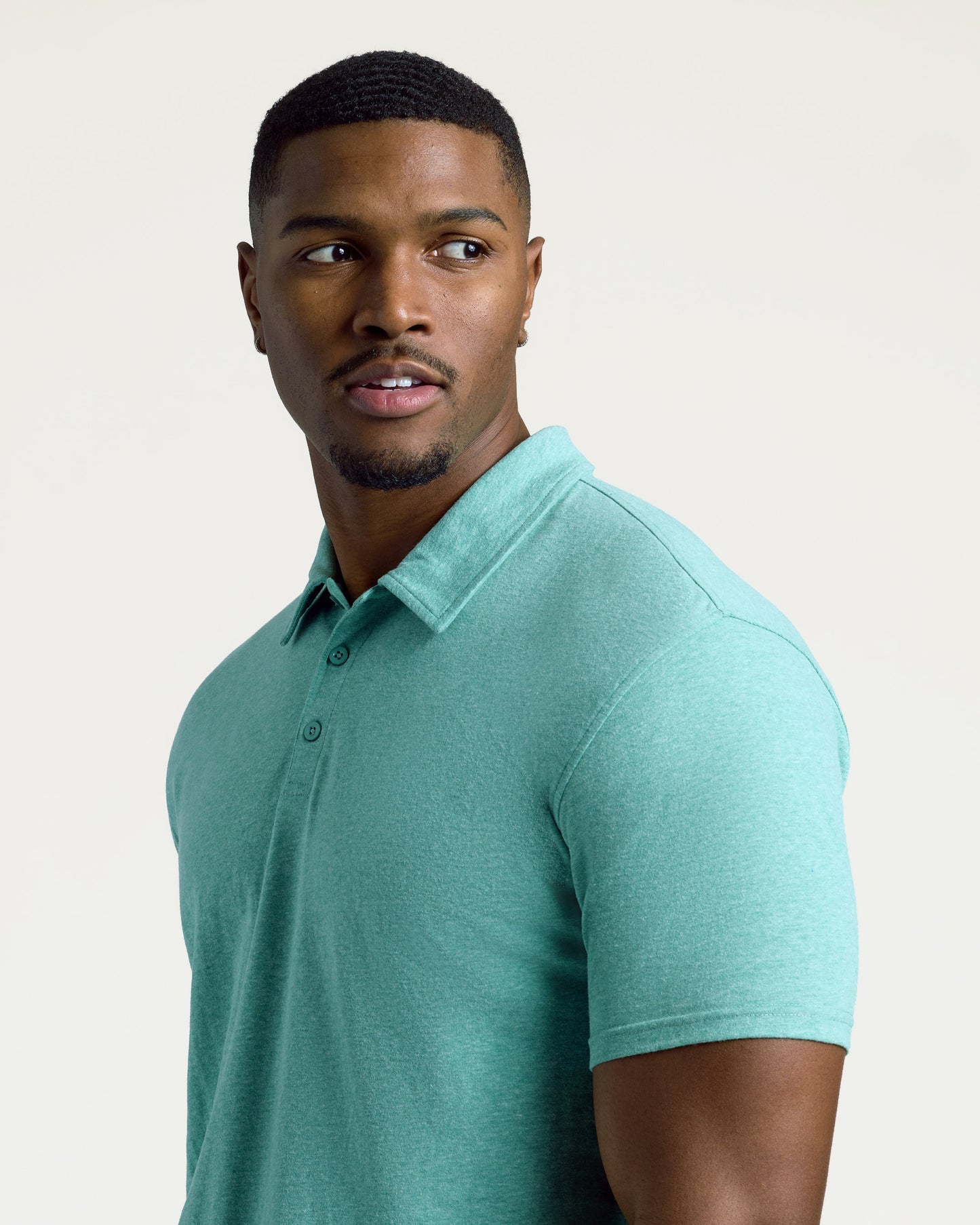 Light Heather Greenery Short Sleeve Tall Polo