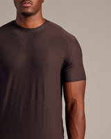 Dark Heather Cocoa Tall Active Crew Neck 2.0