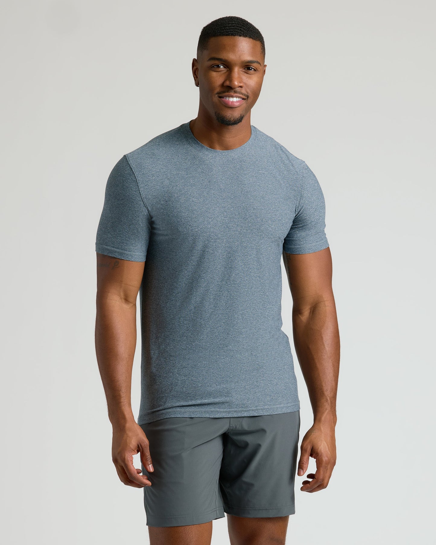 Heather Navy Tall Active Crew Neck 2.0