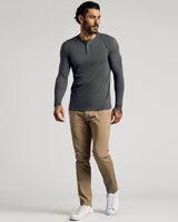 Carbon Tall Classic Long Sleeve Henley