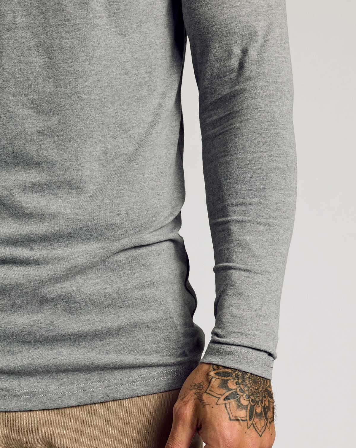 Heather Gray Tall Classic Long Sleeve Henley