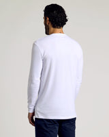 White Tall Classic Long Sleeve Henley