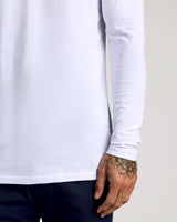 White Tall Classic Long Sleeve Henley