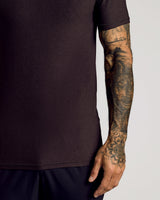 Dark Heather Cocoa Short Sleeve Tall Active Polo