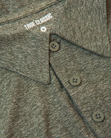 Heather Military Green Short Sleeve Tall Active Polo