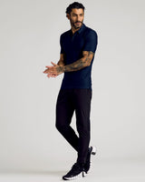 Navy Short Sleeve Tall Active Polo