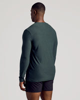 Dark Heather Forest Long Sleeve Tall Active Crew