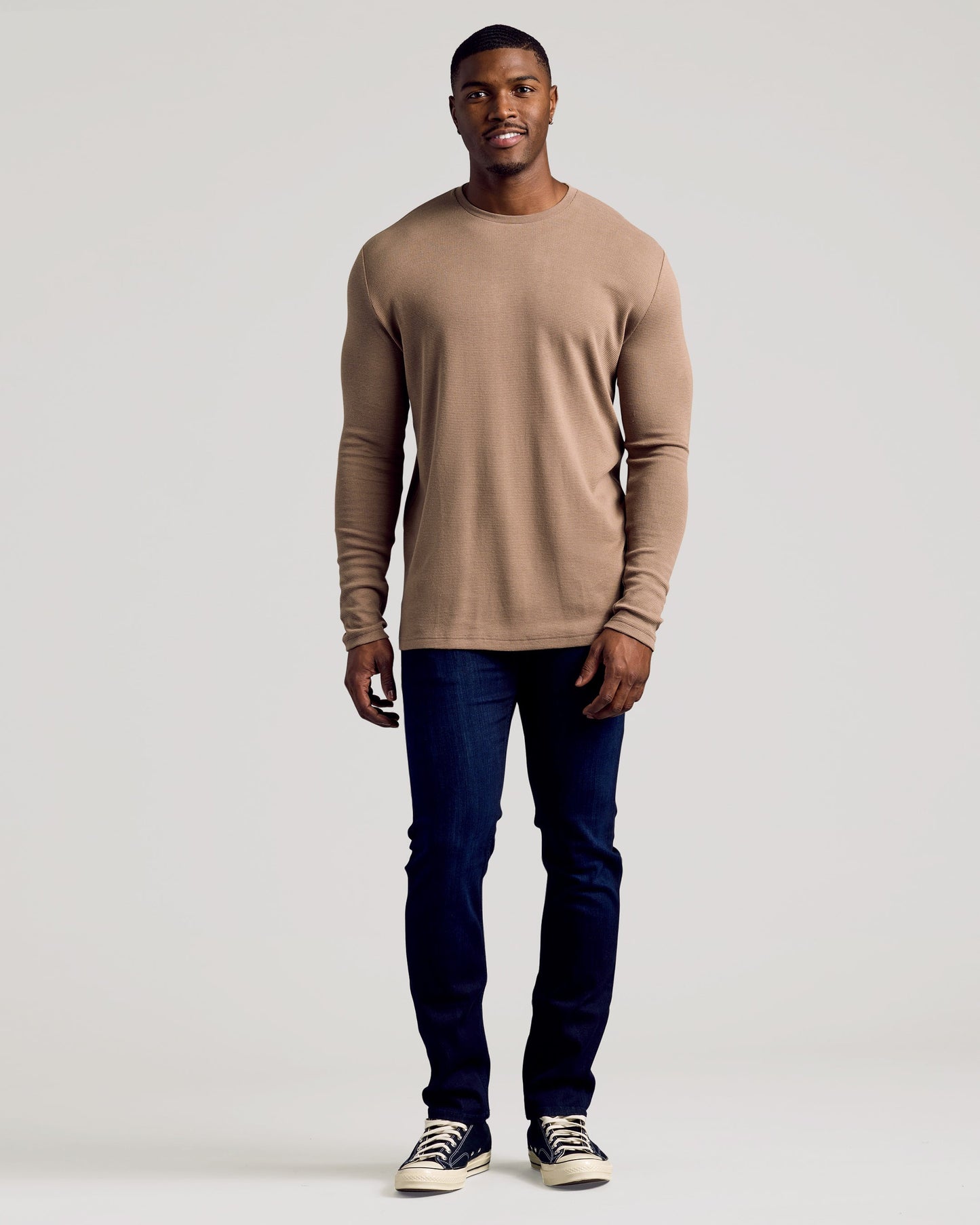 Alpaca Long Sleeve Tall Waffle Crew