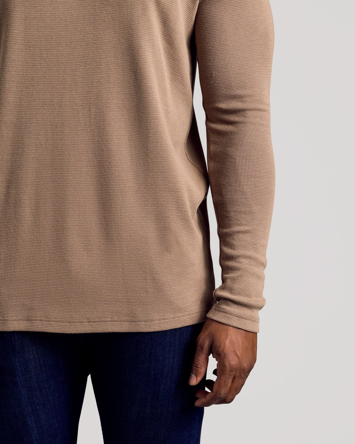 Alpaca Long Sleeve Tall Waffle Crew