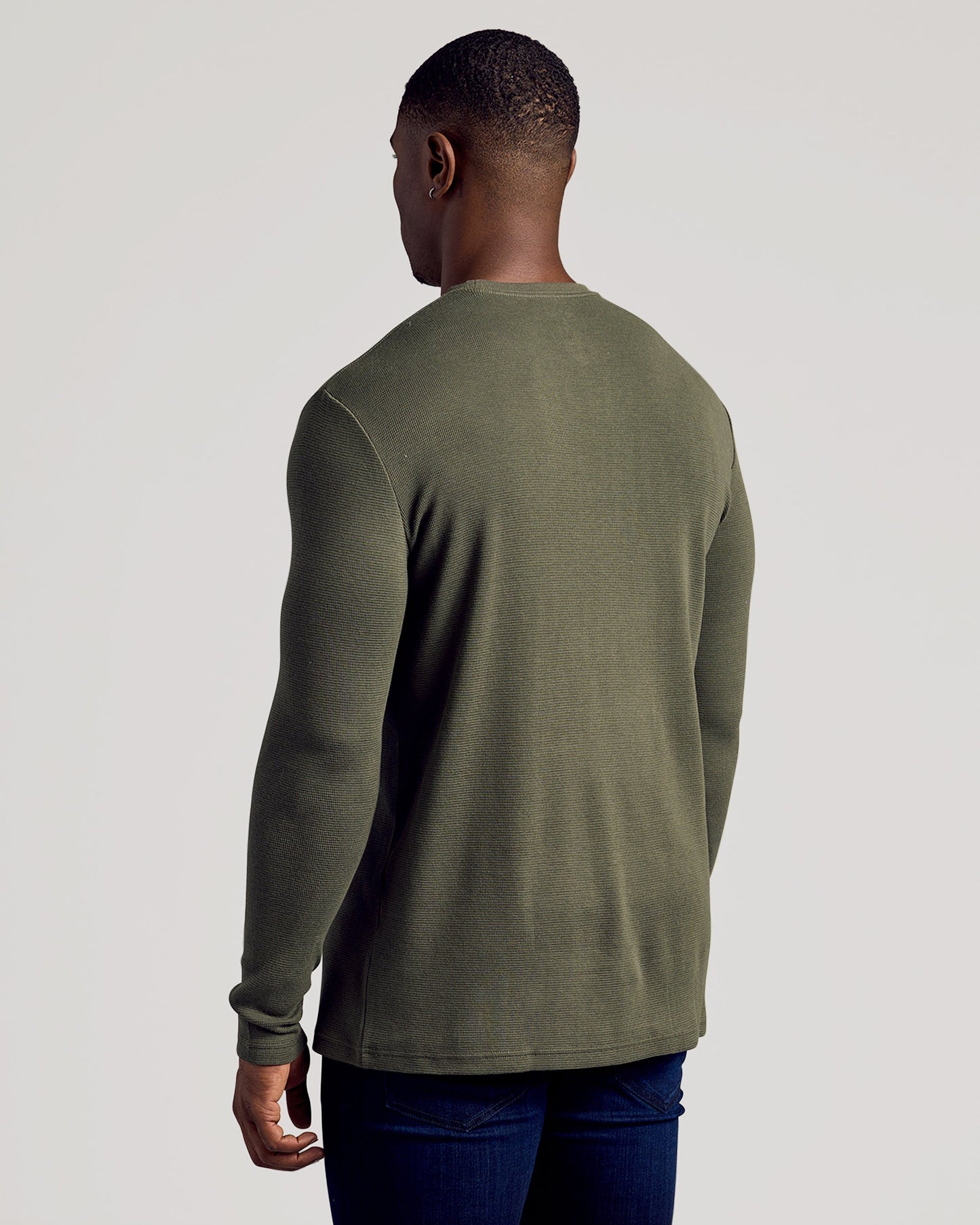 Kelp Long Sleeve Tall Waffle Crew